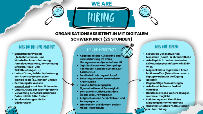 Plakat - Organisationsassistentin 